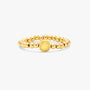 Pura Vida 'Happy Face' Gold Ball Stretch Ring