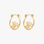 Pura Vida 'Surfrider Gold Wave' Hoop Earrings