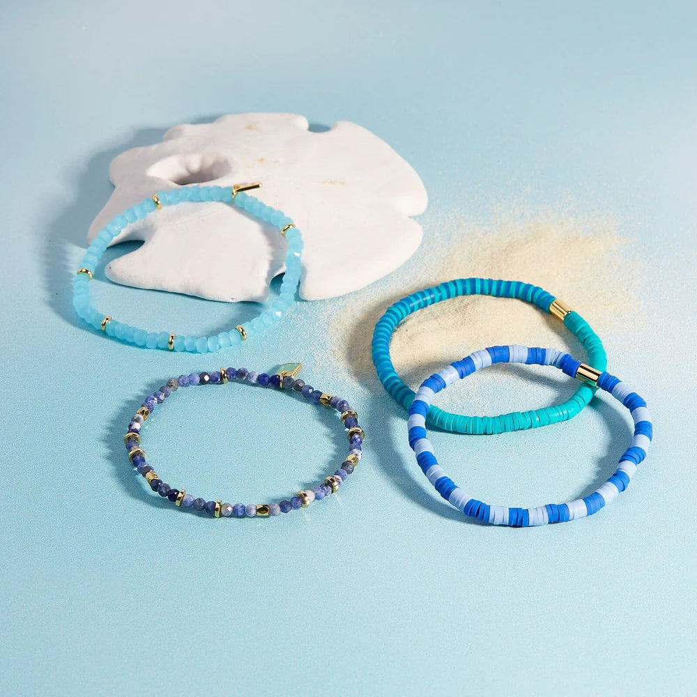 Pura Vida &#39;Surfrider Aqua&#39; Stretch Bracelet