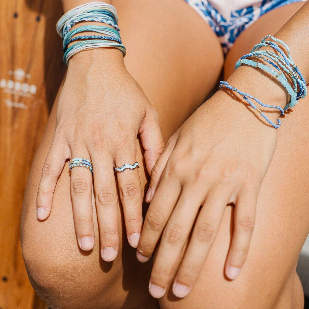 Pura Vida &#39;Surfrider Aqua&#39; Stretch Bracelet