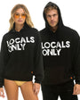 Aviator Nation 'Locals Only' Relaxed Pullover Hoodie - Black