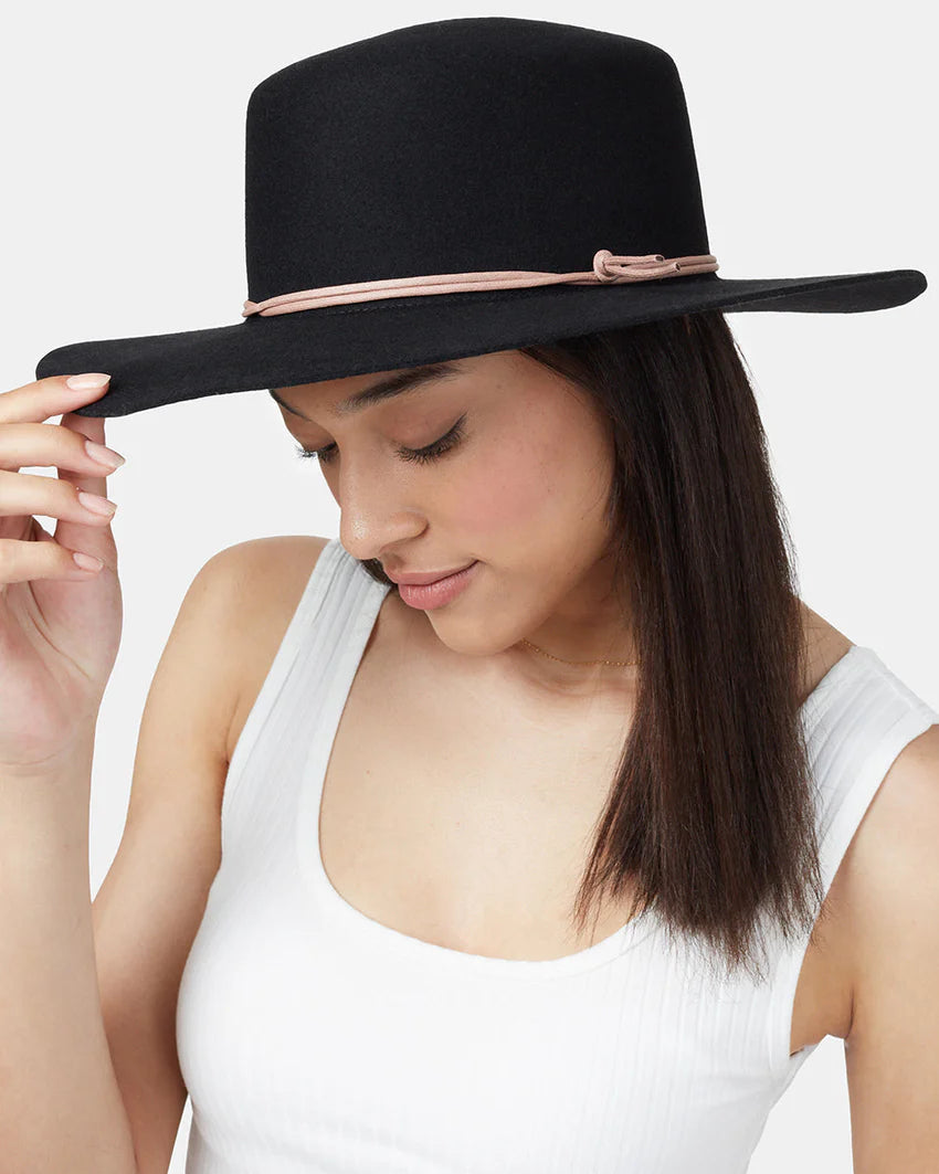 Tentree Harlow Boater Hat - Black