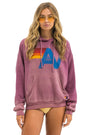 Aviator Nation Unisex Vintage Logo Relaxed Pullover Hoodie - Faded Berry