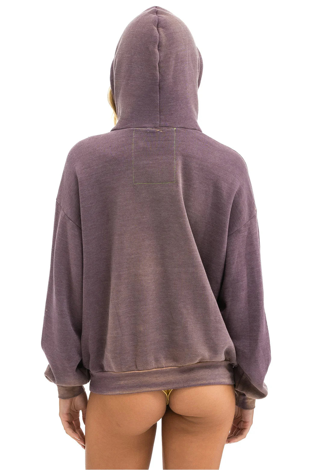 Aviator Nation Unisex Vintage Logo Relaxed Pullover Hoodie - Faded Mocha