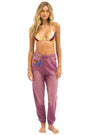 Aviator Nation Women's Vintage Logo Sweatpants - Faded Berry