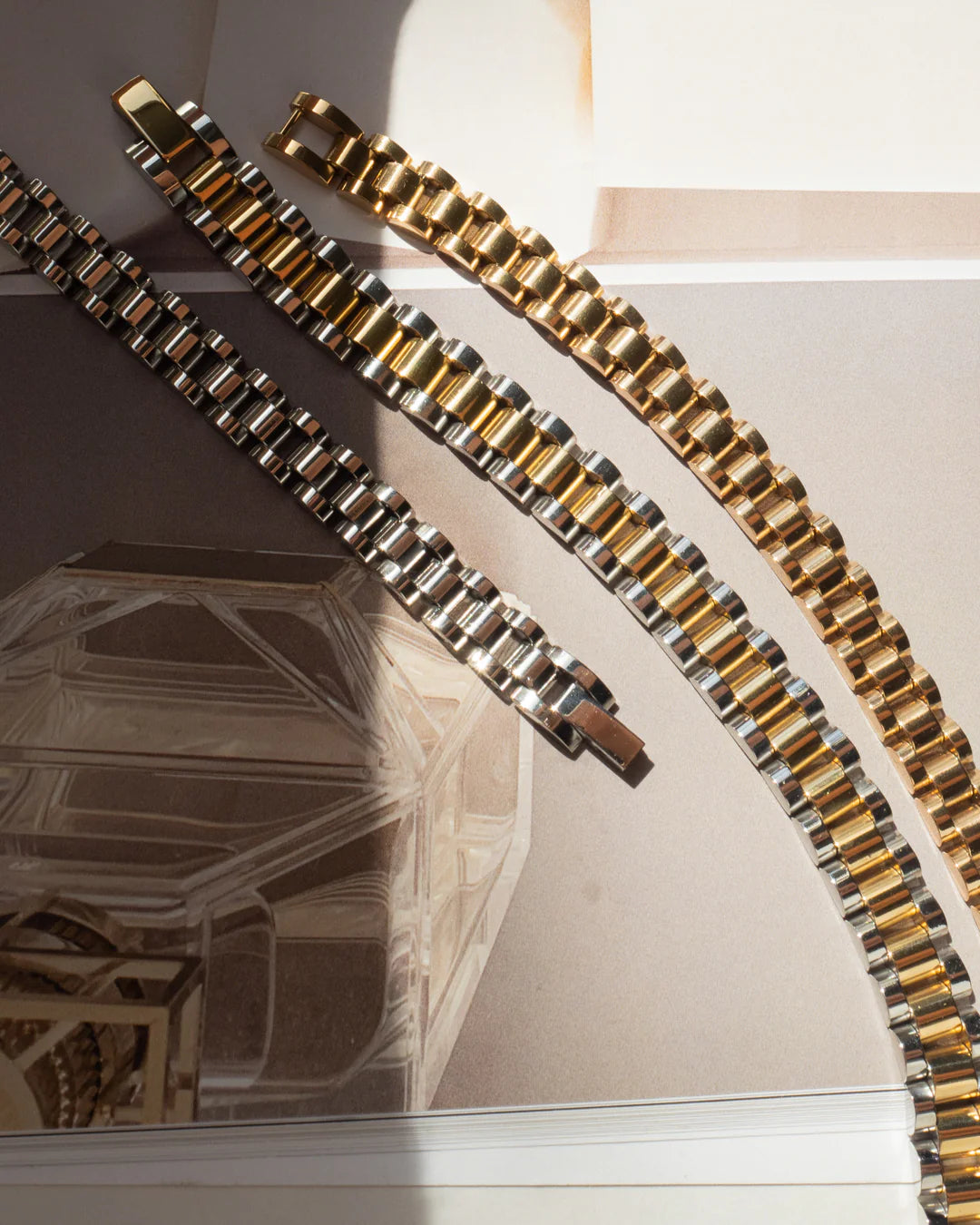 LUV AJ Two-toned Timepiece Bracelet