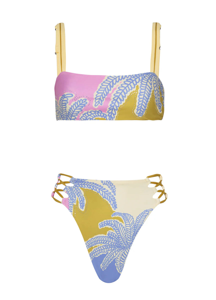 Maaji &#39;Periwinkle Palms&#39; Inessa Classic Bralette Bikini Top