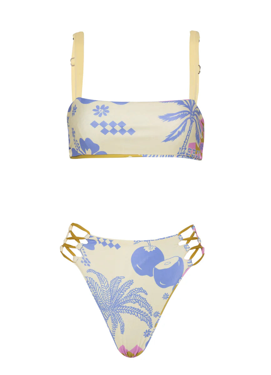 Maaji &#39;Periwinkle Palms&#39; Inessa Classic Bralette Bikini Top