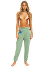 Aviator Nation Women's Logo Stitch Sweatpants - Sage