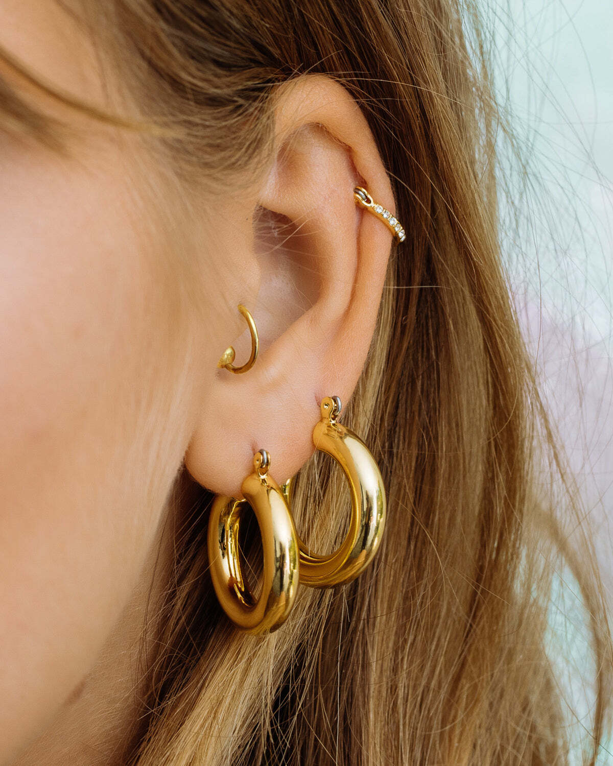 LUV AJ Baby Amalfi Tube Hoops - Gold