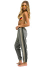 Aviator Nation 5 Stripe Sweatpants - Heather Grey / Grey